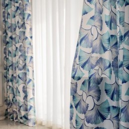 Tenda Su Misura Tenda Stile Nordico Foglia Stampata