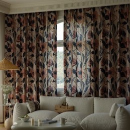Tenda In Cotone Su Misura, Tenda Con Stampa Di Piante, Stile Americano, Oscurante