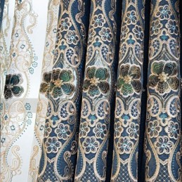 Tende Semi-Oscuranti In Ciniglia Con Ricamo Floreale Europeo Per Soggiorno E Camera Da Letto