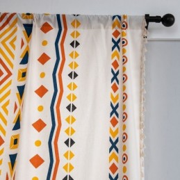 Tende In Lino In Stile Nordico Con Stampa Geometrica Per Soggiorno E Camera Da Letto