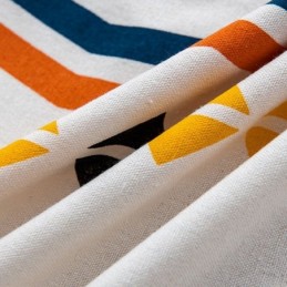 Tende In Lino In Stile Nordico Con Stampa Geometrica Per Soggiorno E Camera Da Letto