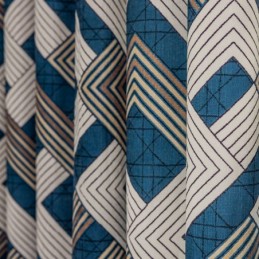Tende In Ciniglia Con Stampa Geometrica In Stile Nordico Oscuranti