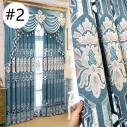 Tenda Semi-Oscurante In Ciniglia Su Misura, Con Ricamo Floreale Europeo, Per Soggiorno, Camera Da Letto