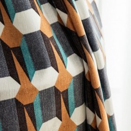 Tenda In Ciniglia Su Misura, Stile Nordico, Stampa Geometrica, Oscurante