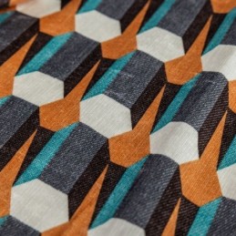 Tenda In Ciniglia Su Misura, Stile Nordico, Stampa Geometrica, Oscurante