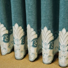 Tenda Ricamata Su Misura, Tenda Europea A Fiori, Semi-Oscurante Per Soggiorno, Camera Da Letto