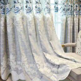 Tenda In Ciniglia Europea Su Misura Con Ricamo Floreale Per Soggiorno E Camera Da Letto