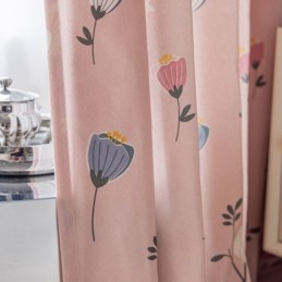 Tenda In Cotone Su Misura, Stampa Floreale, Stile Nordico