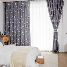 Tenda In Cotone Su Misura, Stampa Floreale, Stile Nordico