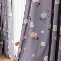 Tenda In Cotone Su Misura, Stampa Floreale, Stile Nordico