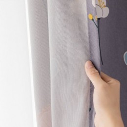 Tenda In Cotone Su Misura, Stampa Floreale, Stile Nordico