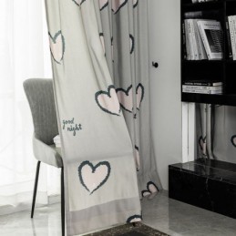 Tenda In Cotone Su Misura Tenda A Forma Di Cuore Stampa Nordica
