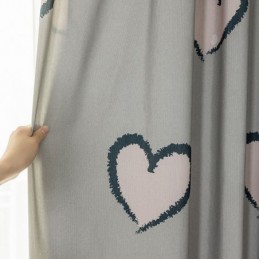 Tenda In Cotone Su Misura Tenda A Forma Di Cuore Stampa Nordica