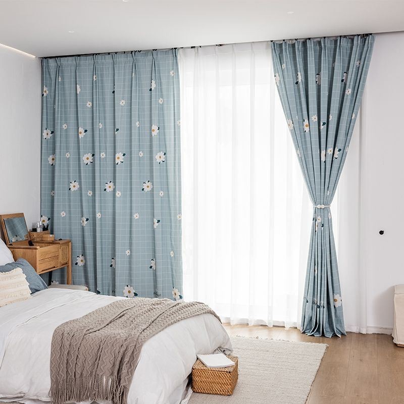Tenda In Cotone Su Misura, Stampa Floreale, Stile Nordico