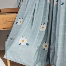Tenda In Cotone Su Misura, Stampa Floreale, Stile Nordico