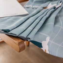 Tenda In Cotone Su Misura, Stampa Floreale, Stile Nordico