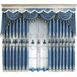 Tenda Semi-Oscurante Su Misura, Con Ricamo Floreale Europeo, Per Soggiorno, Camera Da Letto