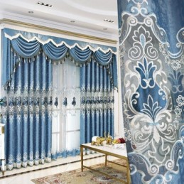Tenda Semi-Oscurante Su Misura, Con Ricamo Floreale Europeo, Per Soggiorno, Camera Da Letto