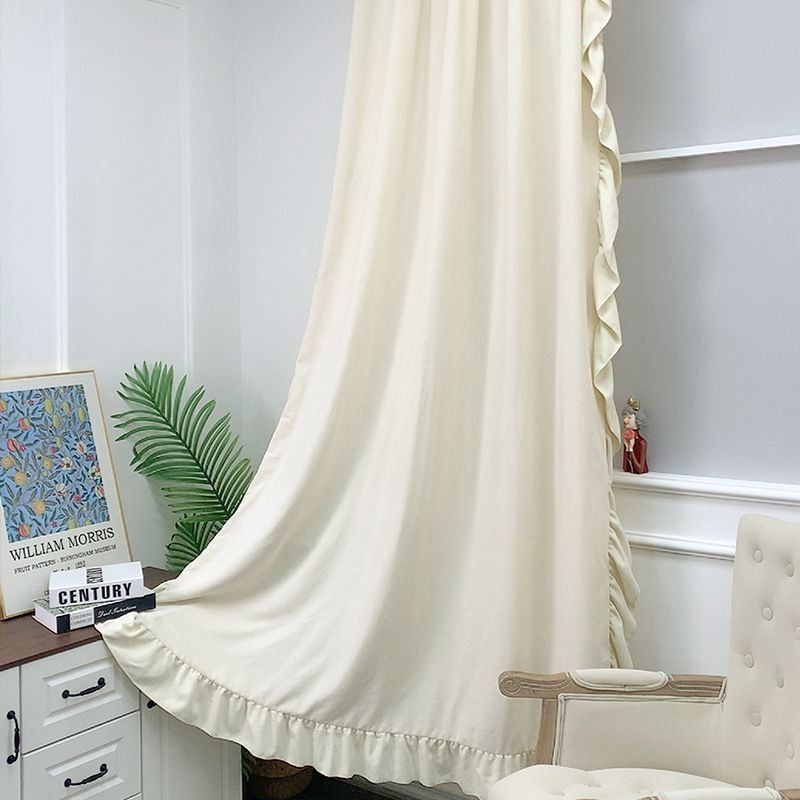 Tenda Nordica In Ciniglia Su Misura, Tinta Unita, Con Giunzioni, Per Soggiorno, Camera Da Letto