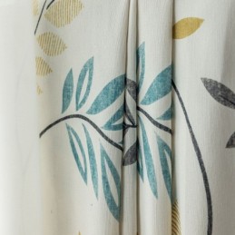Tenda In Cotone Su Misura, Stile Nordico, Stampa A Foglia
