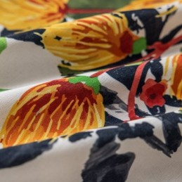 Tenda In Cotone Su Misura Con Stampa Di Piante In Stile Nordico