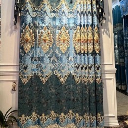 Tenda Semi-Oscurante In Ciniglia Su Misura, Con Ricamo Floreale Europeo, Per Soggiorno, Camera Da Letto