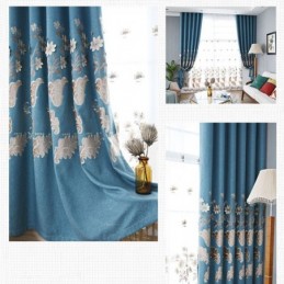 Tende Oscuranti Nordiche Con Ricami Floreali Per Soggiorno E Camera Da Letto
