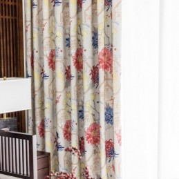 Tenda In Stile Nordico Su Misura, In Cotone Stampato Floreale