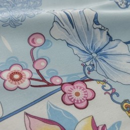 Tenda In Stile Nordico Su Misura, In Cotone Stampato Floreale