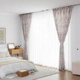 Tenda In Stile Nordico Su Misura, Tenda In Cotone Con Stampa Vegetale