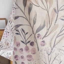 Tenda In Stile Nordico Su Misura, Tenda In Cotone Con Stampa Vegetale