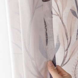 Tenda In Stile Nordico Su Misura, Tenda In Cotone Con Stampa Vegetale