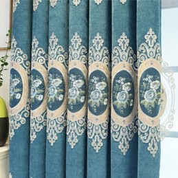 Tende In Ciniglia Ricamate In Stile Europeo Floreale Per Soggiorno Camera Da Letto