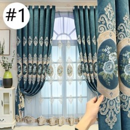 Tende In Ciniglia Ricamate In Stile Europeo Floreale Per Soggiorno Camera Da Letto