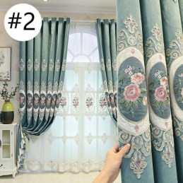 Tende In Ciniglia Ricamate In Stile Europeo Floreale Per Soggiorno Camera Da Letto