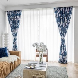 Tenda Stampata Floreale Su Misura In Stile Nordico In Cotone