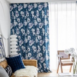 Tenda Stampata Floreale Su Misura In Stile Nordico In Cotone