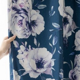 Tenda Stampata Floreale Su Misura In Stile Nordico In Cotone
