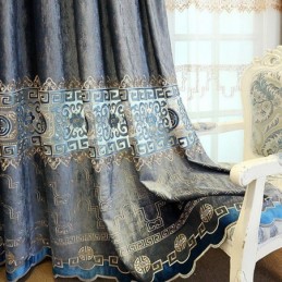 Tenda Semi-Oscurante Su Misura, Stile Cinese, In Velluto Twill Ricamato, Per Soggiorno, Camera Da Letto