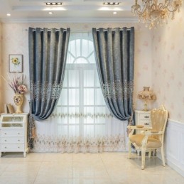 Tenda Oscurante Su Misura, Con Ricamo Geometrico, Stile Nordico, Per Soggiorno, Camera Da Letto