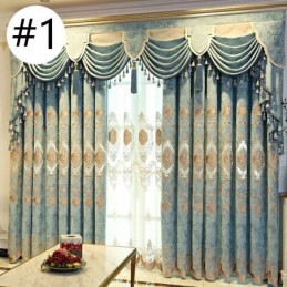 Tenda In Ciniglia Su Misura Con Ricamo Floreale Europeo Per Soggiorno E Camera Da Letto