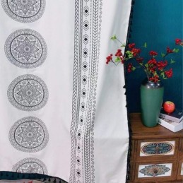 Tenda In Lino Stampato Su Misura, Stile Nordico Per Soggiorno E Camera Da Letto