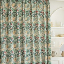 Tenda In Cotone Su Misura, Stile Americano, Stampa Vegetale