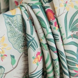 Tenda In Cotone Su Misura, Stile Americano, Stampa Vegetale