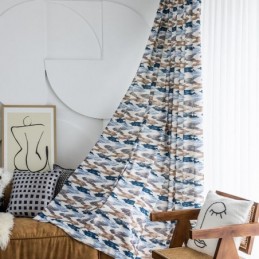 Tenda In Cotone Su Misura, Stile Nordico Stampato