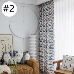 Tenda In Cotone Su Misura, Stile Nordico Stampato
