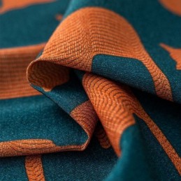 Tenda In Cotone Su Misura Con Stampa Di Gattini In Stile Nordico
