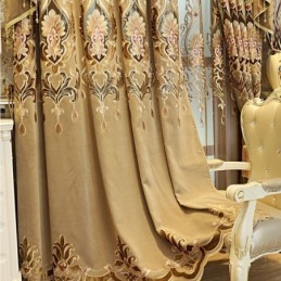 Tenda Semi-Oscurante In Ciniglia Su Misura, Con Ricamo Floreale Europeo, Per Soggiorno, Camera Da Letto, Finestra