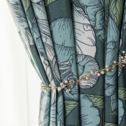 Tenda In Cotone Su Misura, Stampa Floreale, Stile Nordico