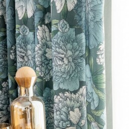 Tenda In Cotone Su Misura, Stampa Floreale, Stile Nordico